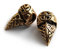 Bronze nordische Wikinger keltischer nordischer Rabenkopf Bartperlen Ringe, Zwerg-Dreadlock-Pirat, mittelalterliche Haarperlen, heidnischer Schmuck (Bronze)