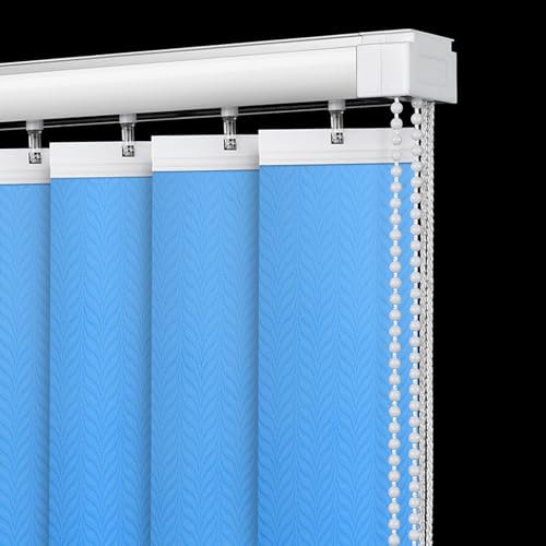 FENGSHOUU Lamellenvorhang,Vertikaljalousie,89 mm Verdunkelungs Lamellen Rollo,Blickdicht lichtdurchlässig Schiebegardine,Sichtschutz Sonnenschutz,für Zuhause Büro,Breite×Höhe (120cm x 150cm)