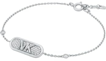 Michael Kors Premium Kors MK Sterling Silber Pavé Empire Link Line Armband für Damen, MKC1730CZ040