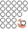 Rund Karabiner Feder O Ringe Zink Legierung Rund Karabinerhaken für Schlüsselanhänger Tasche Geldbörse und Handtasche 32mm 20 Stück