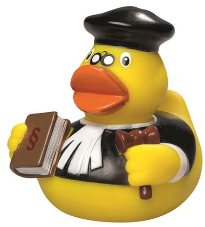 Richter Ente - Berufsente - Quietscheente - Badeente - ca. 8 cm gross