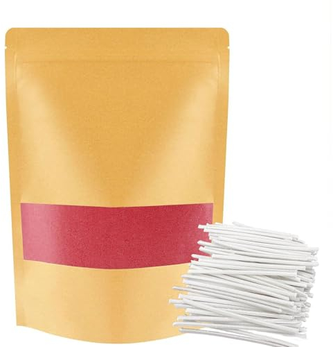 ALLAVA Kerzensand mit Docht, Kerzensand 1 KG mit 50 Docht 5cm, Perlenkerzen mit 50 Kerzendocht ohne Basis, Kerzen Sand, Pearled Candle, Wachsgranulat für Wachskerze Selber Machen (1KG, Rot)