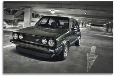 Sportwagen-Poster für Golf, GTI, Superauto-Rennwagen, dekoratives Gemälde, Leinwand-Kunstbild, 30 x 45 cm