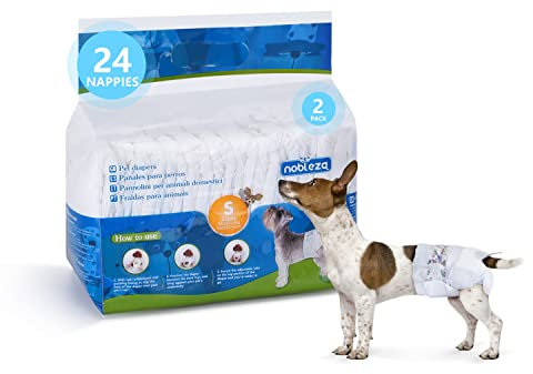 Nobleza Hund Windeln Einweg Weiblich Welpen Training Windeln Super Absorbent Pet Wraps 36 Pack, Größe S