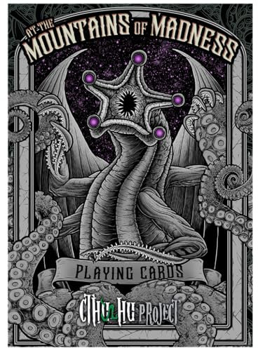 Cthulhu Project | Poker Mountains Madness Black | Jeu de Cartes Collector centré sur Le Roman Mythique de HP Lovecraft sur l'expédition en Antarctique