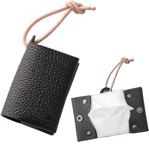 Porta tascabile per borsa, in pelle PU per asciugamani di carta | impermeabile in carta porta,Borsa da viaggio portatile per portachiavi, borsa per, per familiari, ami