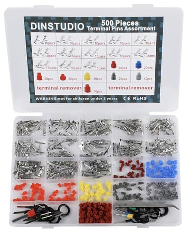 500pcs Auto Wire Morsetti Spina Spina 1-3 5 MM Auto Elettrico Spina Non Isola Distanza Maschio Femmina Crimps Pin