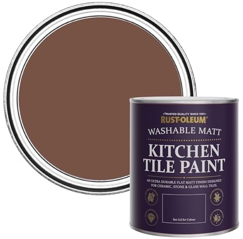 Rust-Oleum Water-Resistant Kitchen Tile Paint in Matt Finish - Faded Ember 750ml