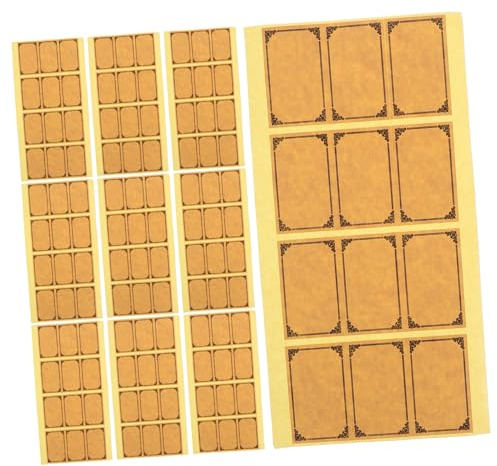 Mobestech Kraft Wine Labels for Bottles Adhesive Wine Bottle Kraft Paper Stickers Labels Kit