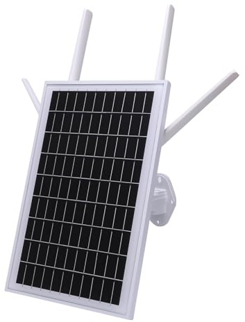 Fockety Solarbetriebener 4G LTE Modem Router, 15 W Solarpanel, IP66, regensicherer Solar WLAN Repeater, Outdoor WLAN Router für Camping, Wohnmobil und Yachtfarm (US)