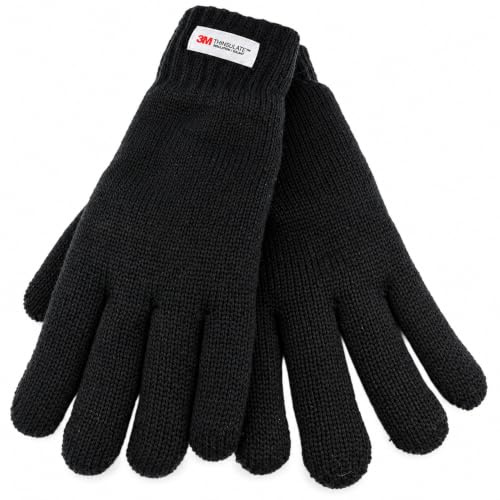 GM Apparel Ladies 3M Thinsulate Gloves | Thermal Knitted Gloves | Extra Warm & Lightweight Outdoor Winter Ski for Women