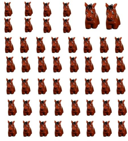 Bosiyrggrl 50PCS Mini Jungle Animals Figurines Resin Tiny Animal Miniatures Wild Animal Miniature Garden Accessories,E