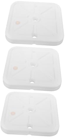 DIYEAH 3pcs Water-Fillable Square Base for Arch Stand 21x21cm, Heavy Duty Plastic Injection Base for Outdoor Flagpole, Shower and Event Decoration Supports