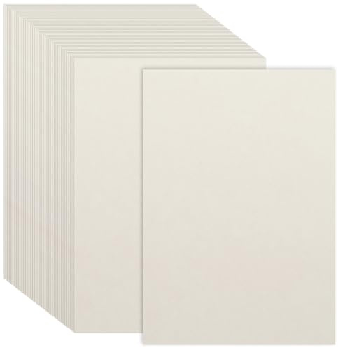 MOSTFUN 50 blad tonpapper Elfenben A4, 250 g/m² Elfenben fotokartong DIN A4 skrivarpapper tonkartanton bastelkartonpapper för scrapbook, bastelprojekt, fotoalbum, menykort, DIY, kreativitet