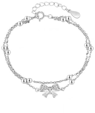 Generisch Weißes Silikon Armband Bracelet For Women Silver Plated Hand