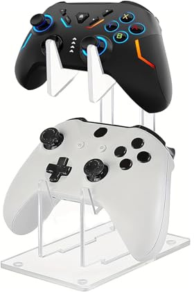 Dmhwd Controller Halter,Universal Kopfhörer Ständer Spiel | Abnehmbarer Controller ständer Game Controller Halterung aus Acryl, Headset Halterung 2 Ebenen für Schreibtisch