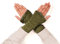 Aga's Own Warmers for Women – Fingerlose Handwärmer – Handschuhe für drinnen und draußen, fingerlose Handschuhe - Armwärmer - Goth Accessoires – Olive