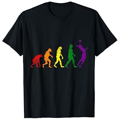 Volleyballer Geschenk Regenbogen Volleyball T-Shirt