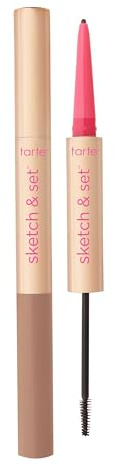 tarte big ego sketch & set brow pencil & tinted gel – 2-in-1 Precision Waterproof Eyebrow Pencil & Gel to Shape, Thicker-looking Brows, Vegan & Cruelty-Free, full size, ash blonde