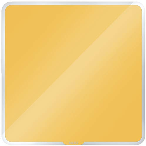 Leitz magnetisches Whiteboard aus Glas, 450 x 450, Warmes Gelb, Cosy-Serie, 70430019