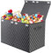 VERONLY Toy Storage Boxes for Boys Large Kids Chest, Foldable Fabric Storage Box Basket Organzier with lid and 2 handles for Toys,Books,Blankets,Clothes (Grey)
