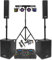 Vonyx VX1050 Complete Mobile DJ Setup with Column Line Array Speakers, Twin CD Mixer, Bluetooth, Microphone, PA System and Party Lighting Kit for Live Events and Venues