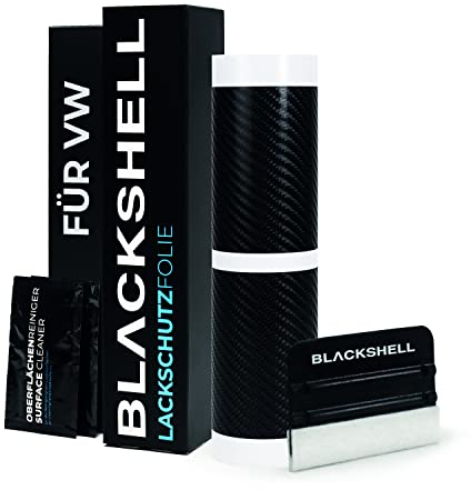 Blackshell® Lackschutzfolie passend für VW ID.3 | Bj. ab 2020 Carbon Glanz - passgenaue Einstiegsleistenschutz Folie inkl. Set für Folierung