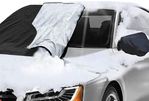 Car Windscreen Cover GENERISE Reversible All Seasons Car Screen Cover Winter & Summer - Protects Windshield from Frost, Snow, Ice & UV Rays