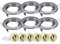 LEDLUX 6 Pezzi Porta Faretto Led Da Incasso, Rotondo Fisso Con Molla, Foro 60mm, 6 Portalampade GU10 Inclusi (Cromato)