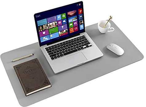 ARNTY Schreibtischunterlage, Schreibtischunterlage Leder Schreibunterlage Schreibtischunterlagen Wasserdichte Ultradünnes Schreibtisch Unterlage für Büro-oder Heimbereich (Schwarz&Grau,80 * 40cm)