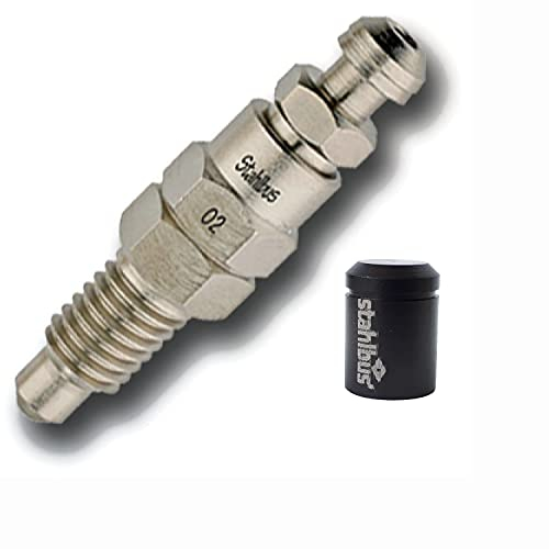 stahlbus Schnell-Entlüfterschraube M8x1.25x16 mm mit Entlüftungsventil & Ventilkappe Anthrazit