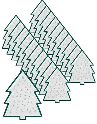 schenken-24 20x Weihnachtsteller Baum Motiv 1 Pappteller Advent