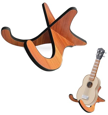 Supporto per Ukulele,Supporto Ukulele,Portatile Supporto in Legno,Pieghevole Staffa Ukulele,Porta Pieghevole Ukulele,Supporto Ukulele Pieghevole,Forma di X Porta Strumenti