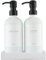 MaisoNovo seifenspender Bad - seifenspender küche - 500 ml Bernsteinflaschen, Schwarze Pumpen, pumpspender Glas, seifenspender Set, 2er-Set und Betontablett - spülmittelspender küche