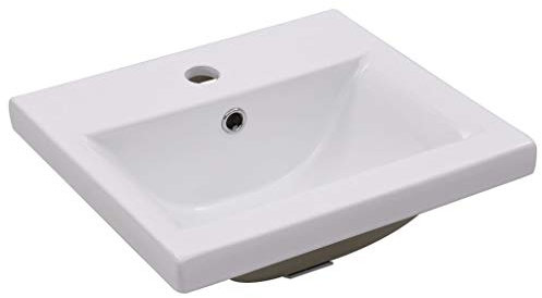Chenshu Einbauwaschbecken, Aufsatzwaschbecken, Bathroom Sink, Waschtisch, Ablaufgarnitur, Aufsatzbecken, 42x39x18 cm Keramik Weiß