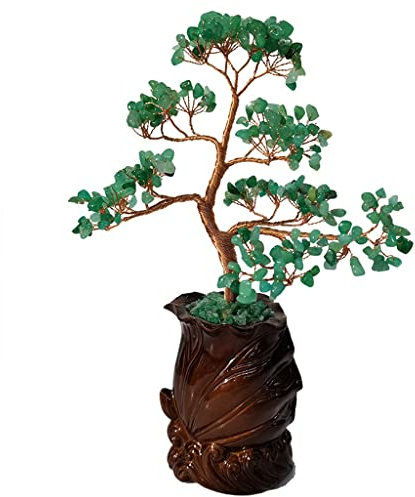 KIZQYN Money Tree Natürlicher Kristall Handgemachte Glücksbaum Vase Raue Stein Geldbaum Praktische Kreative Zimmer Geburtstagsgeschenkdekoration Feng Shui Decor Tree