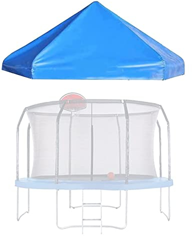 FLBT Trampolin -Zeltabdeckung Zum Camping Im Hinterhof Sonnenschutz Regenfisch 183 244 305 366 427 cm (Nur Der Baldachin)/Blue/14Ft/4.27M 4 Legs 8 Pillars