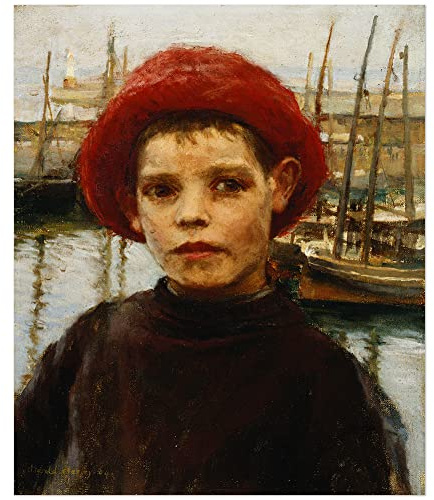 JUNIWORDS Poster, Harold Harvey, Fischerjunge, 30 x 25 cm (3001714)