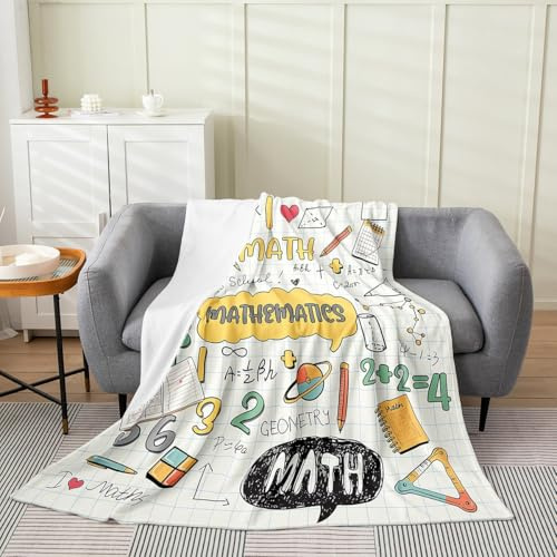 Erosebridal Coperta con equazione matematica, 40 x 50 cm, per tutte le stagioni, formula matematica, coperta per bambini, ragazzi, ragazze, studenti di scienze, scuola, educativa, coperta in pile per