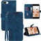 GOTOURED for iPhone 6/6S/7/8 Plus Phone Case Wallet, Card Holder Leather, Wrist Strap, Magnetic Closure, Kickstand, Shockproof Protective Pattern Flip Cover (Blue)