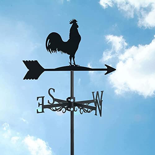 Girouette Métal Poulet Girouette Coq Coq Décorations Animal Coq Girouette avec Montage sur Le Toit pour Ferme Cour Jardin Gazebo Poulets