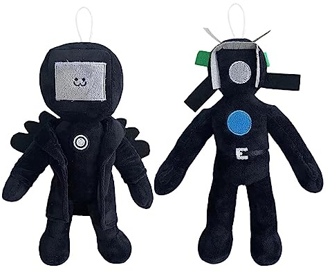 Anloximt 2Pack Skibid Cameraman Toilet Peluche Skibid Camera Man Peluche Skibid Toilet Peluche Speakerman Peluche Skibid Toilet Peluche Figura Regalos para Niños Fans