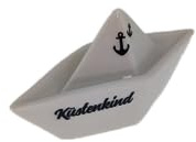 MC-Trend – Deko Porzellan Papierboot/e – „Küstenkind“ – klein ca. 10 x 4 cm – Porzellan/weiß – Maritime Marine Tischdeko Schiff Geburtstag Hochzeit Jubiläum Party Taufe (klein Küstenkind)