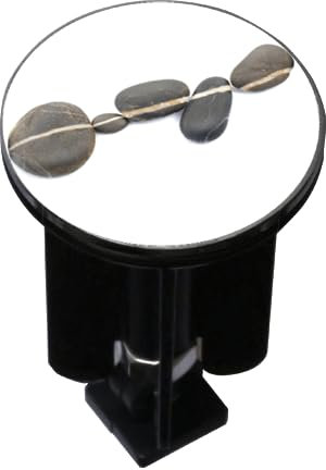 Waschbeckenstöpsel dekoriert Kieselstein 40 mm Universal Stöpsel für Standard-Waschbecken mit Reißverschluss.