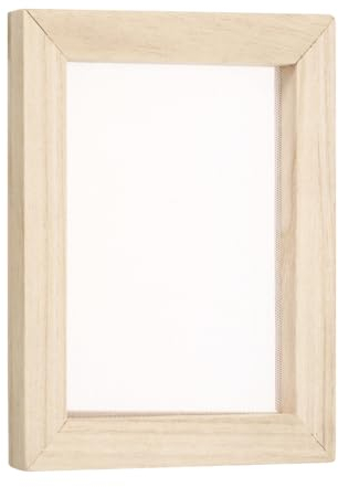 QUARKZMAN 1pz Tela per Serigrafia, Cornice in Legno 7.1x5.9 Pollici con Maglia Bianca 160 per Progetti di Serigrafia Fai da Te