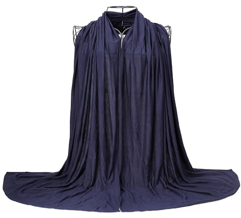 Ever Bloom Kopftuch Damen Hijab für muslimische Frauen lang- Muslim Kopfbedeckung Schal Atmungsaktiv - Premium 190 x 70 cm, Schal Farben:New Navy