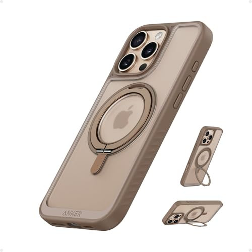 Anker FlexStand magnetisches Case für iPhone 16 Pro Max, 360° Ringständer, Matte und rutschfeste Schutzhülle, 17,5cm iPhone Hülle mit verbesserter MagSafe-Kompatibilität