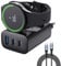 XCharger Chargeur Rapide Tout-en-Un 43W avec Câble USB C Multifonctionnel Compatible Samsung Galaxy, Tab, Watch, Buds - 1 Port USB, 2 Ports USB-C
