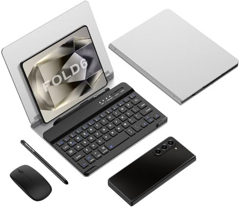 COQUE Mobile Office Suite, [Clavier Bluetooth] [Stylo + Stylo Condensateur] [Souris] Support Pliant en Métal pour Téléphones Samsung/Huawei/Xiaomi/Honor/Oppo/Vivo-Argent