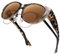 URUMQI Überzieh Sonnenbrille über Normale Brille, Polarisierte Überbrille Sonnenbrille für Brillenträger Damen, Retro Sonnenbrillen Fit over Sunglasses mit UV400 Schutz Beige Schildpatt Rahmen